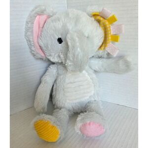 Make Believe Ideas Gray Elephant‎ Plush Stuffed Animal Rattle Crinkle Textured